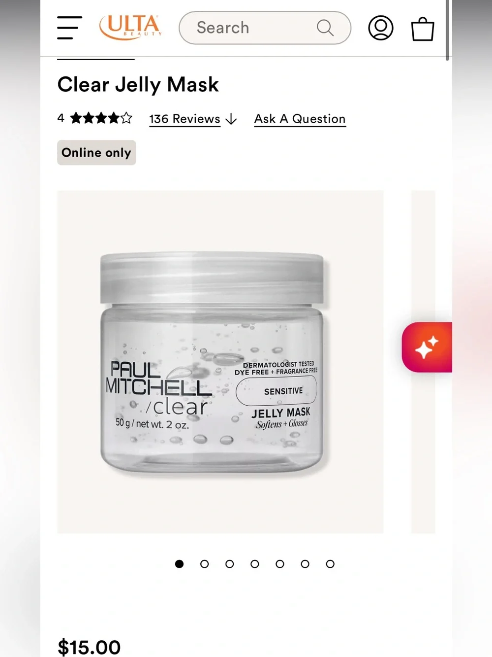 Paul Mitchell Clear Jelly Mask — Transparent / White Jar